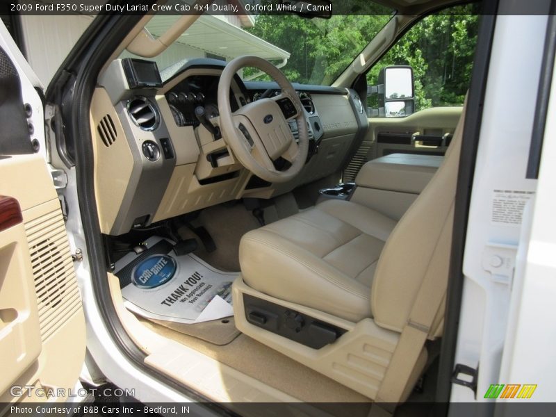 Oxford White / Camel 2009 Ford F350 Super Duty Lariat Crew Cab 4x4 Dually