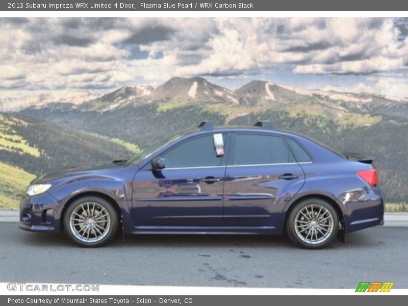 Plasma Blue Pearl / WRX Carbon Black 2013 Subaru Impreza WRX Limited 4 Door