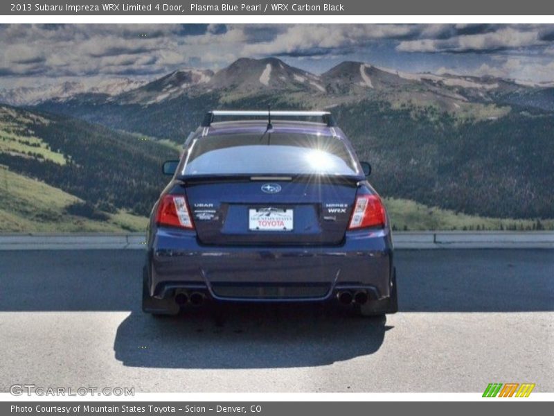 Plasma Blue Pearl / WRX Carbon Black 2013 Subaru Impreza WRX Limited 4 Door