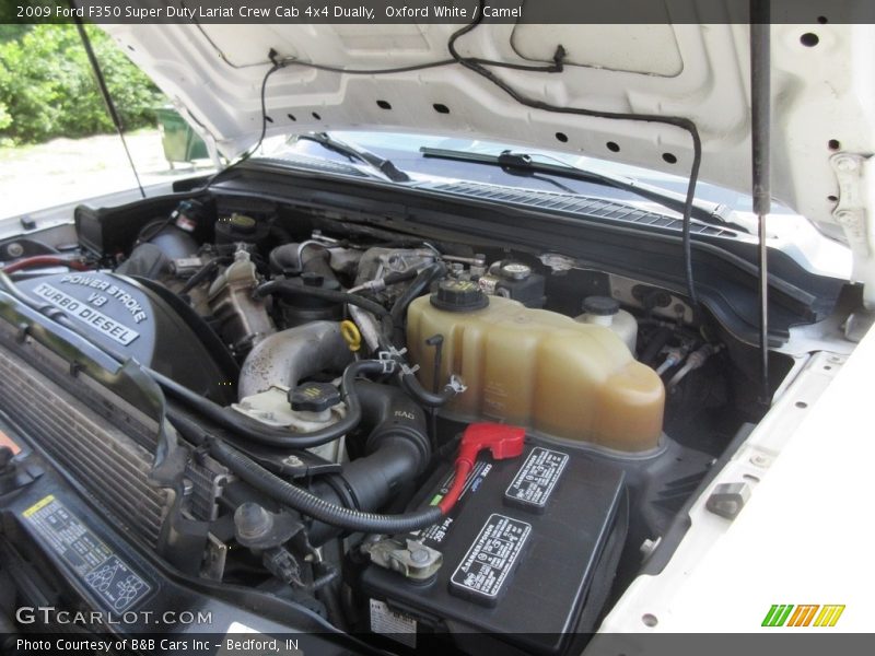 Oxford White / Camel 2009 Ford F350 Super Duty Lariat Crew Cab 4x4 Dually