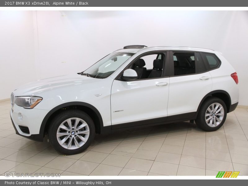 Alpine White / Black 2017 BMW X3 xDrive28i