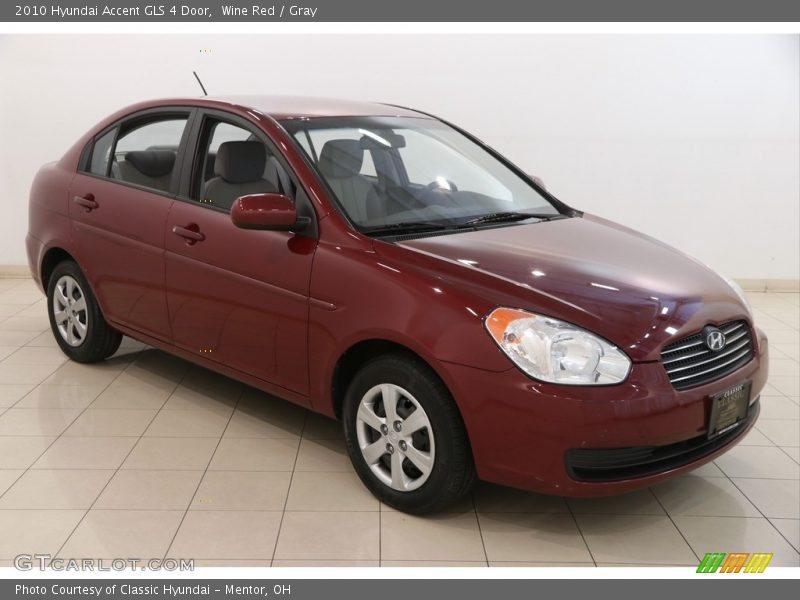 Wine Red / Gray 2010 Hyundai Accent GLS 4 Door