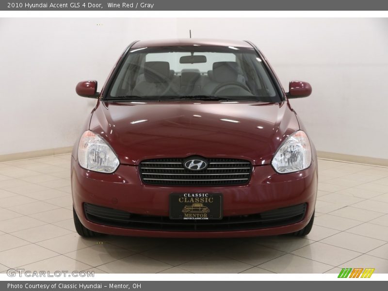 Wine Red / Gray 2010 Hyundai Accent GLS 4 Door