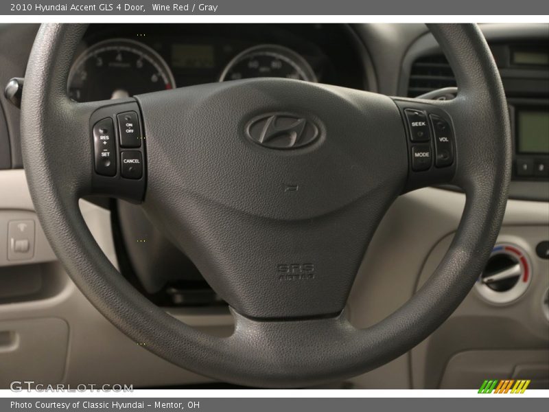 Wine Red / Gray 2010 Hyundai Accent GLS 4 Door