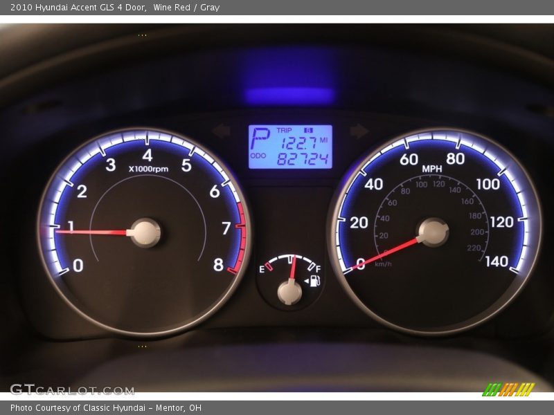 Wine Red / Gray 2010 Hyundai Accent GLS 4 Door