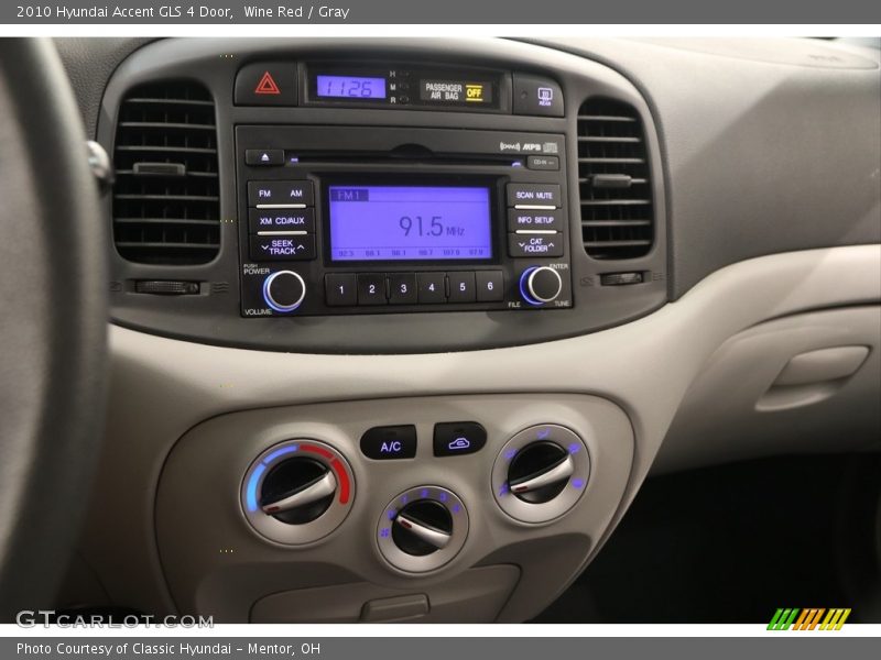 Wine Red / Gray 2010 Hyundai Accent GLS 4 Door