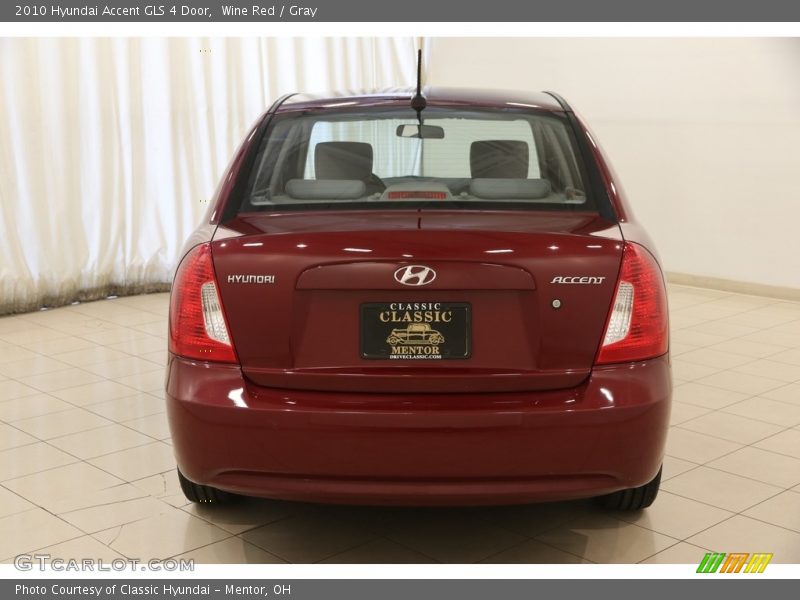 Wine Red / Gray 2010 Hyundai Accent GLS 4 Door