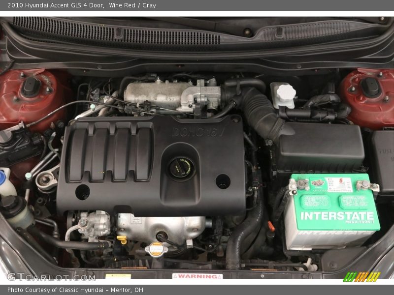 Wine Red / Gray 2010 Hyundai Accent GLS 4 Door