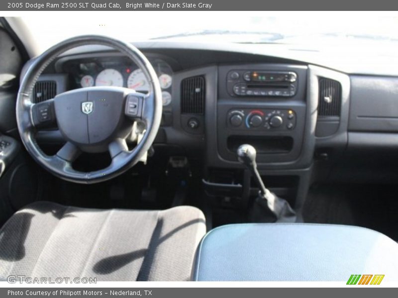Bright White / Dark Slate Gray 2005 Dodge Ram 2500 SLT Quad Cab