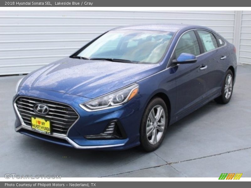 Lakeside Blue / Gray 2018 Hyundai Sonata SEL