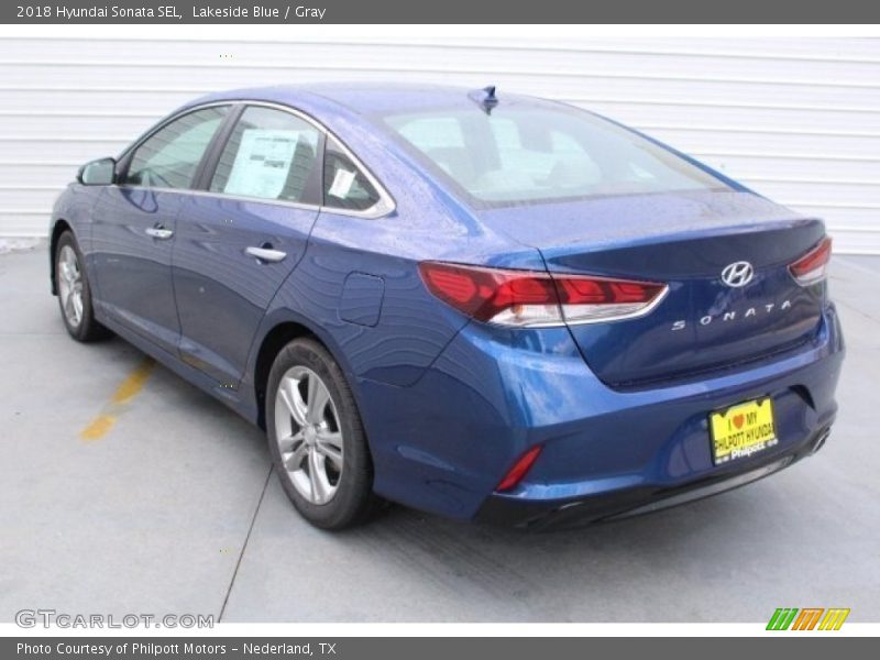 Lakeside Blue / Gray 2018 Hyundai Sonata SEL