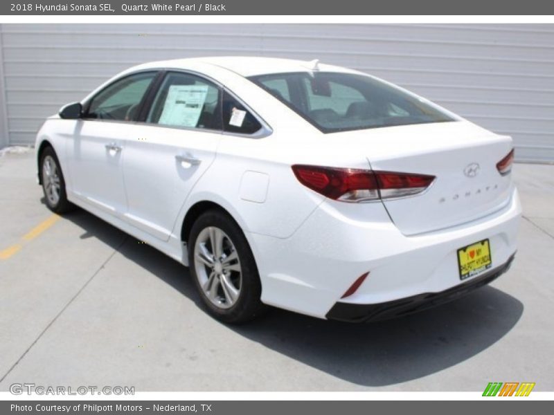 Quartz White Pearl / Black 2018 Hyundai Sonata SEL