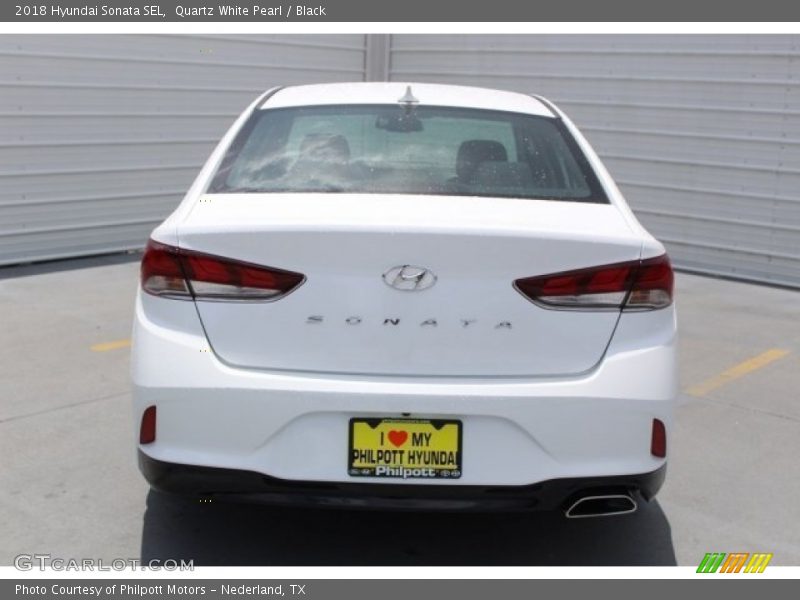 Quartz White Pearl / Black 2018 Hyundai Sonata SEL