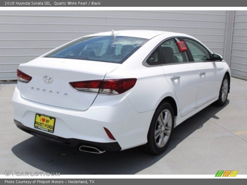 Quartz White Pearl / Black 2018 Hyundai Sonata SEL