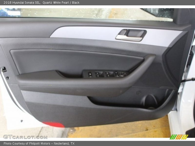 Quartz White Pearl / Black 2018 Hyundai Sonata SEL