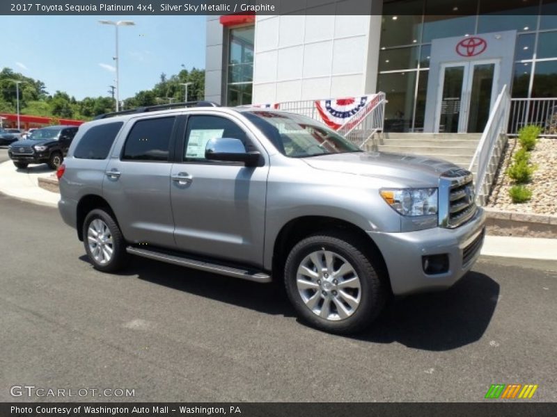 Silver Sky Metallic / Graphite 2017 Toyota Sequoia Platinum 4x4