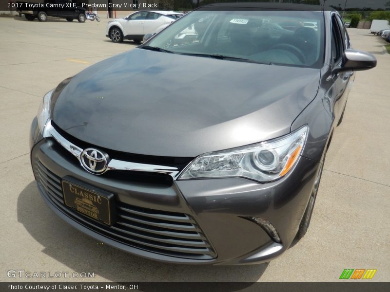 Predawn Gray Mica / Black 2017 Toyota Camry XLE