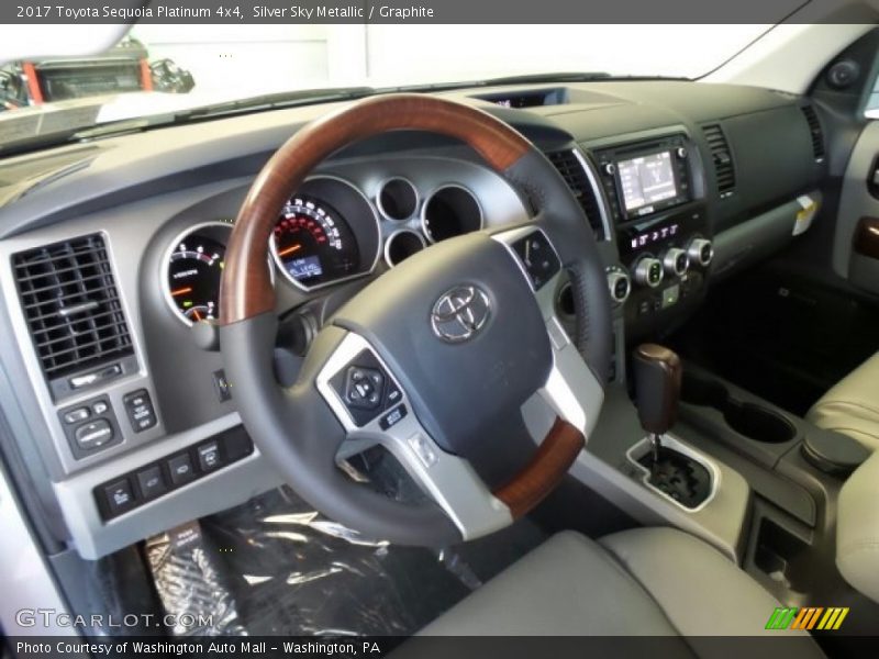 Silver Sky Metallic / Graphite 2017 Toyota Sequoia Platinum 4x4