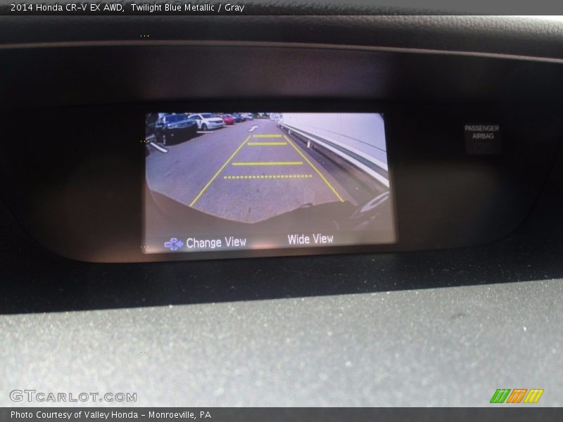 Twilight Blue Metallic / Gray 2014 Honda CR-V EX AWD