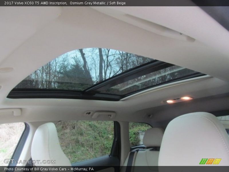 Osmium Grey Metallic / Soft Beige 2017 Volvo XC60 T5 AWD Inscription