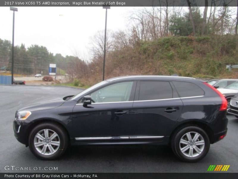 Magic Blue Metallic / Soft Beige 2017 Volvo XC60 T5 AWD Inscription