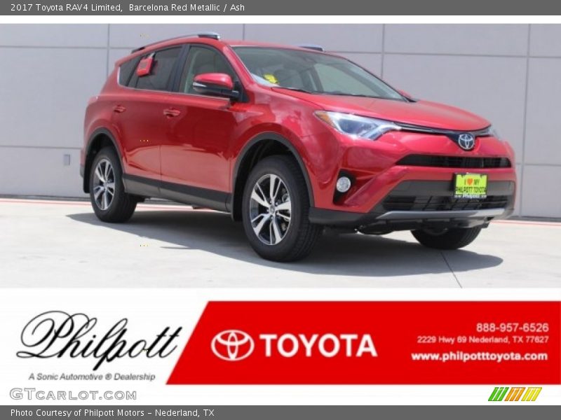 Barcelona Red Metallic / Ash 2017 Toyota RAV4 Limited