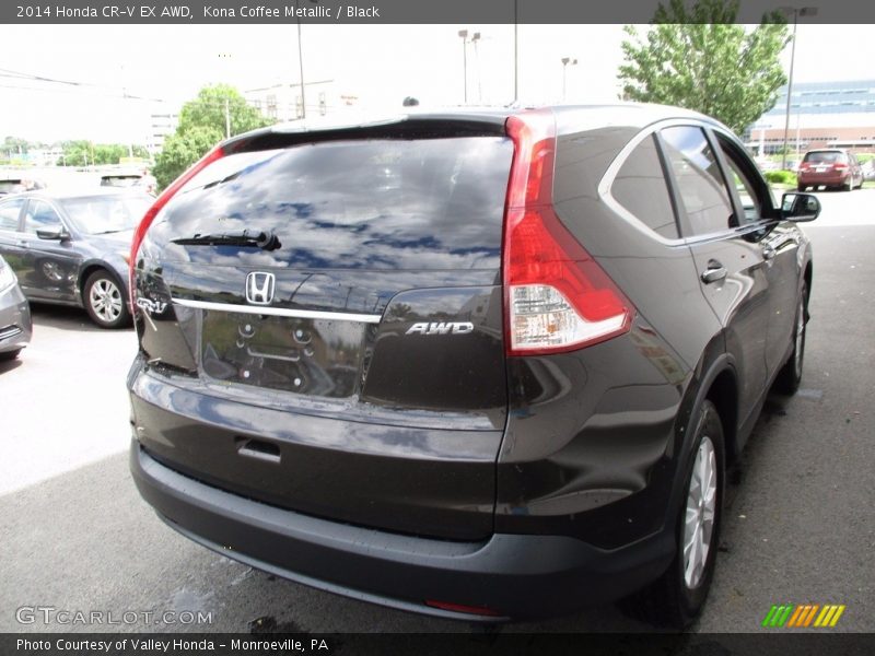 Kona Coffee Metallic / Black 2014 Honda CR-V EX AWD