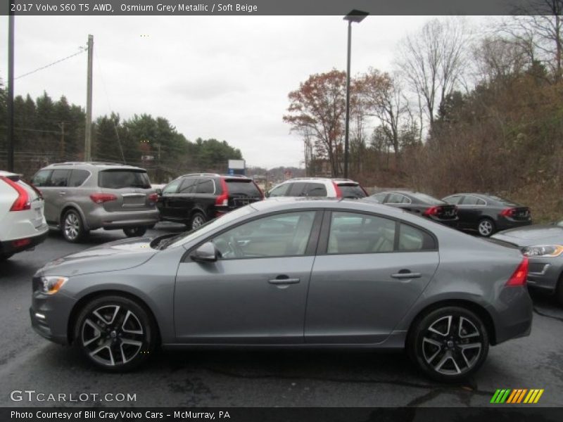 Osmium Grey Metallic / Soft Beige 2017 Volvo S60 T5 AWD