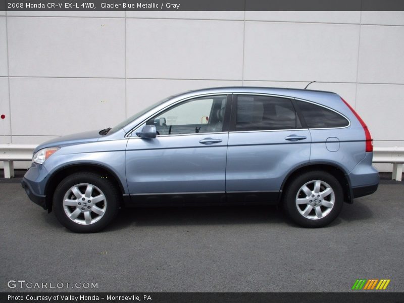 Glacier Blue Metallic / Gray 2008 Honda CR-V EX-L 4WD