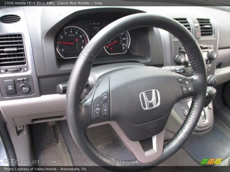 Glacier Blue Metallic / Gray 2008 Honda CR-V EX-L 4WD
