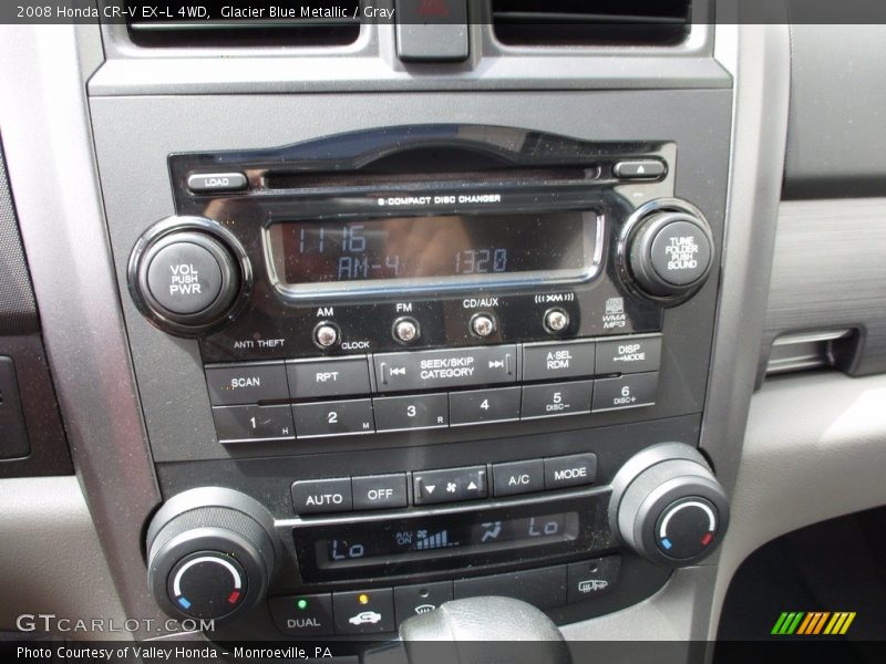 Glacier Blue Metallic / Gray 2008 Honda CR-V EX-L 4WD