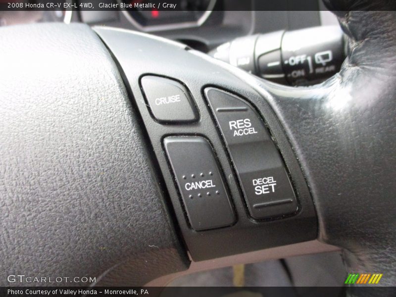 Glacier Blue Metallic / Gray 2008 Honda CR-V EX-L 4WD