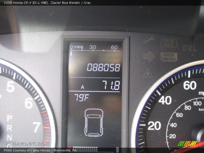 Glacier Blue Metallic / Gray 2008 Honda CR-V EX-L 4WD