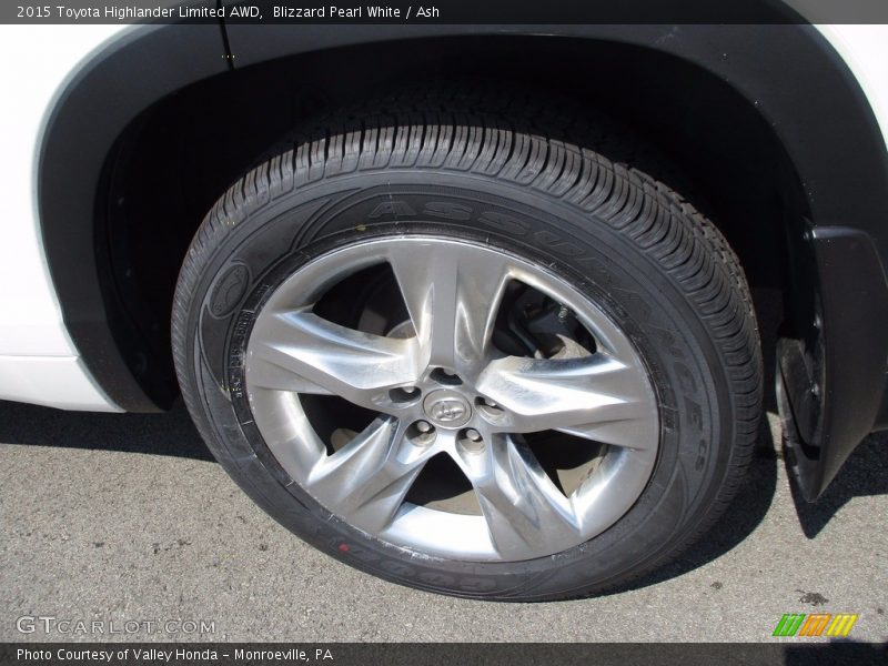 Blizzard Pearl White / Ash 2015 Toyota Highlander Limited AWD