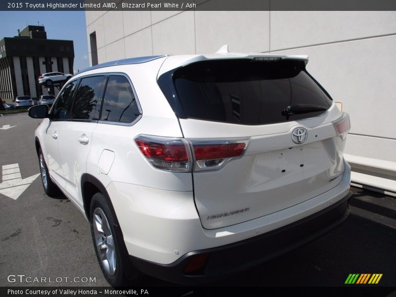 Blizzard Pearl White / Ash 2015 Toyota Highlander Limited AWD