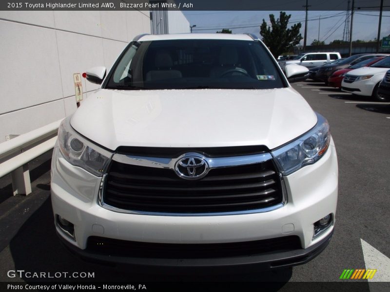 Blizzard Pearl White / Ash 2015 Toyota Highlander Limited AWD