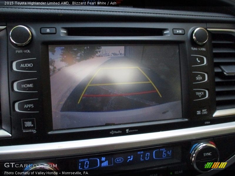 Blizzard Pearl White / Ash 2015 Toyota Highlander Limited AWD