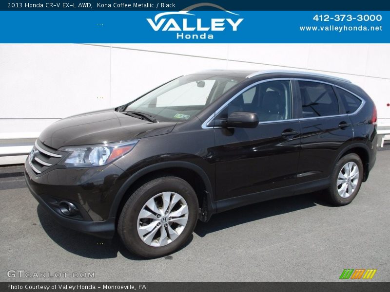 Kona Coffee Metallic / Black 2013 Honda CR-V EX-L AWD