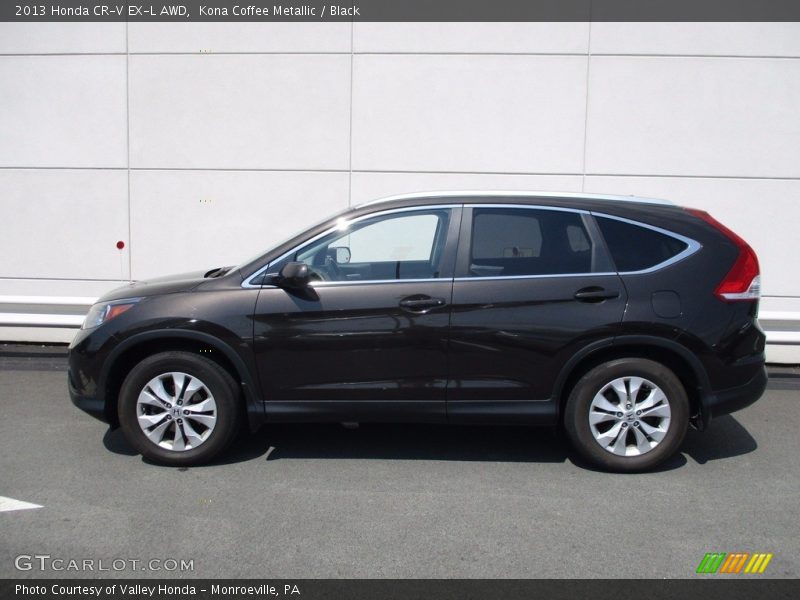 Kona Coffee Metallic / Black 2013 Honda CR-V EX-L AWD