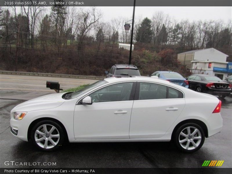 Ice White / Off-Black 2016 Volvo S60 T5 AWD