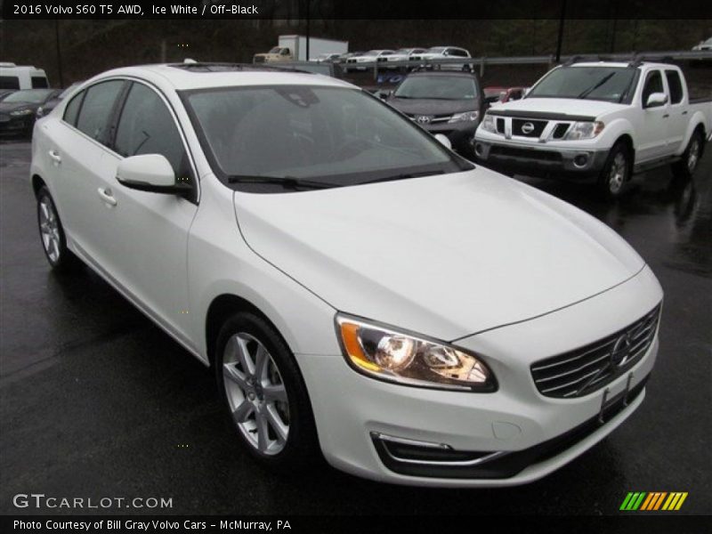 Ice White / Off-Black 2016 Volvo S60 T5 AWD
