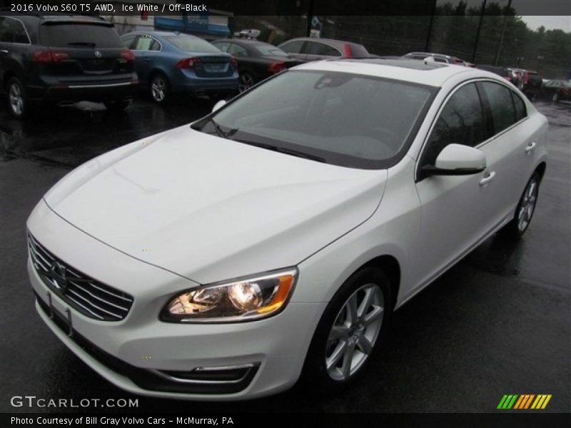 Ice White / Off-Black 2016 Volvo S60 T5 AWD