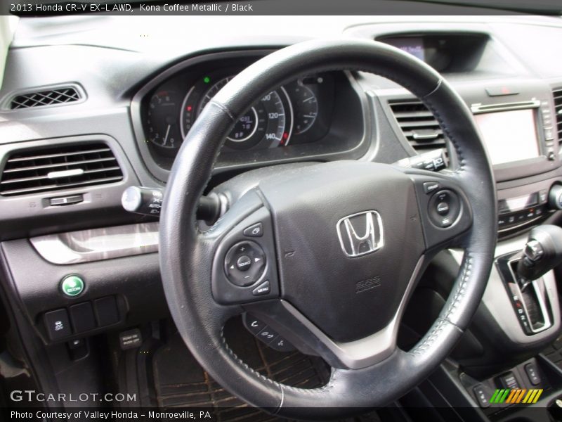 Kona Coffee Metallic / Black 2013 Honda CR-V EX-L AWD