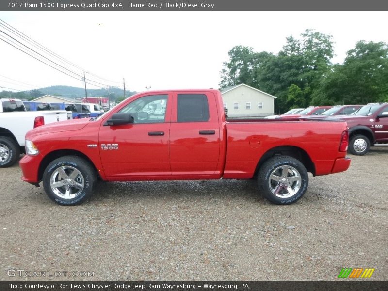 Flame Red / Black/Diesel Gray 2017 Ram 1500 Express Quad Cab 4x4