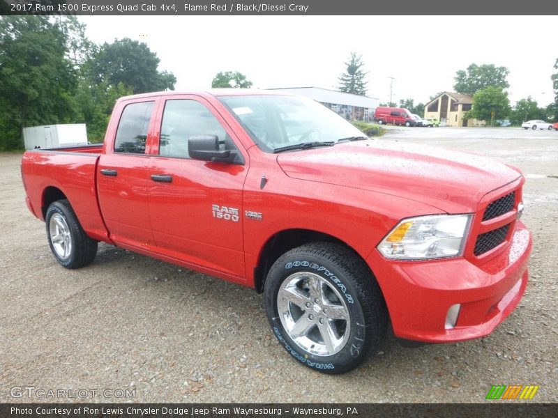 Flame Red / Black/Diesel Gray 2017 Ram 1500 Express Quad Cab 4x4