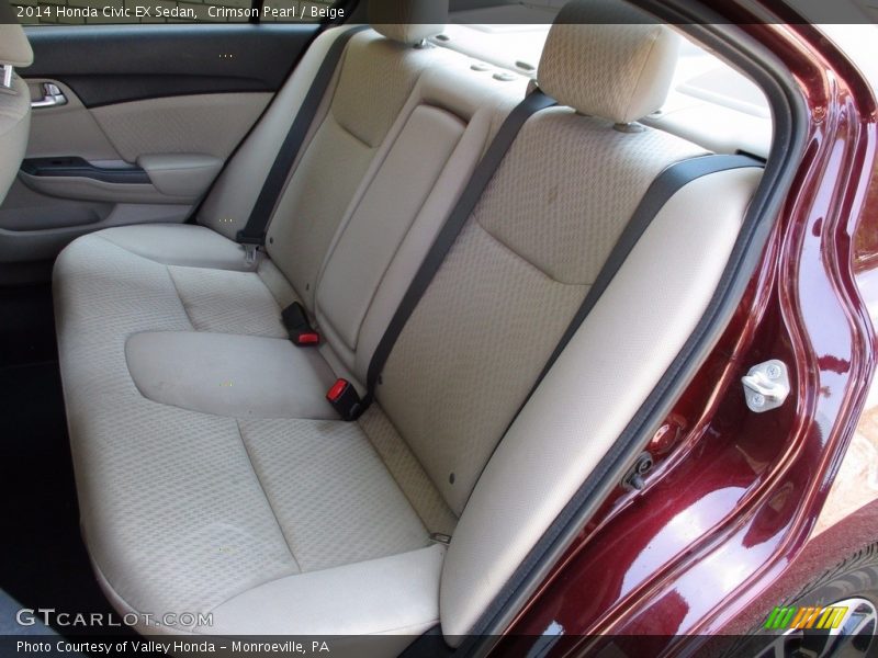Crimson Pearl / Beige 2014 Honda Civic EX Sedan