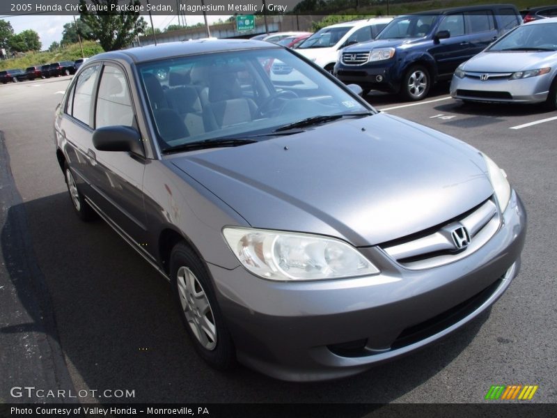 Magnesium Metallic / Gray 2005 Honda Civic Value Package Sedan
