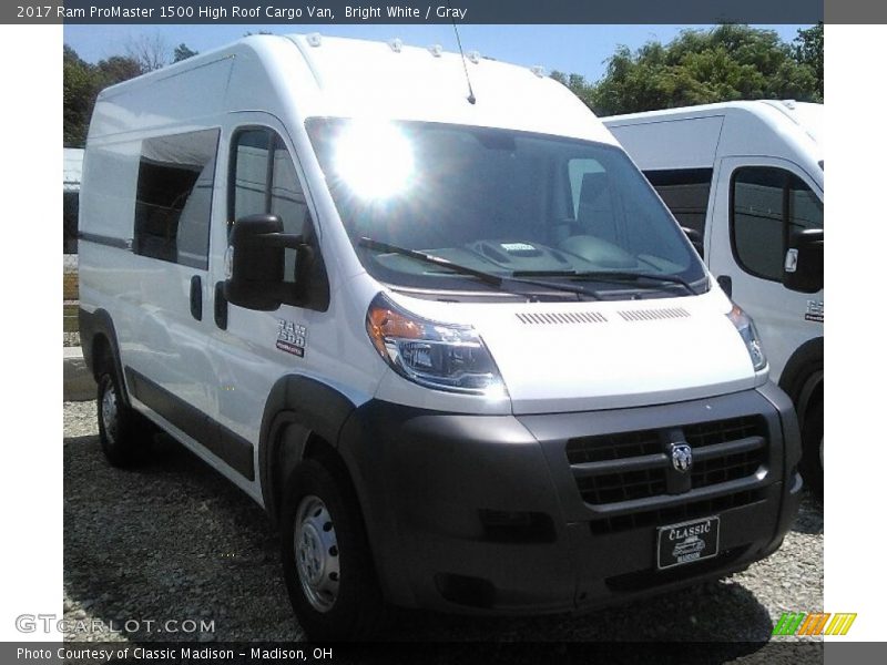 Bright White / Gray 2017 Ram ProMaster 1500 High Roof Cargo Van