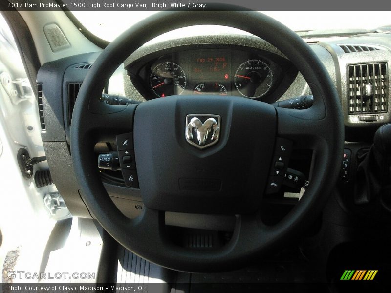 Bright White / Gray 2017 Ram ProMaster 1500 High Roof Cargo Van