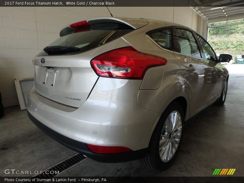 White Gold / Charcoal Black 2017 Ford Focus Titanium Hatch